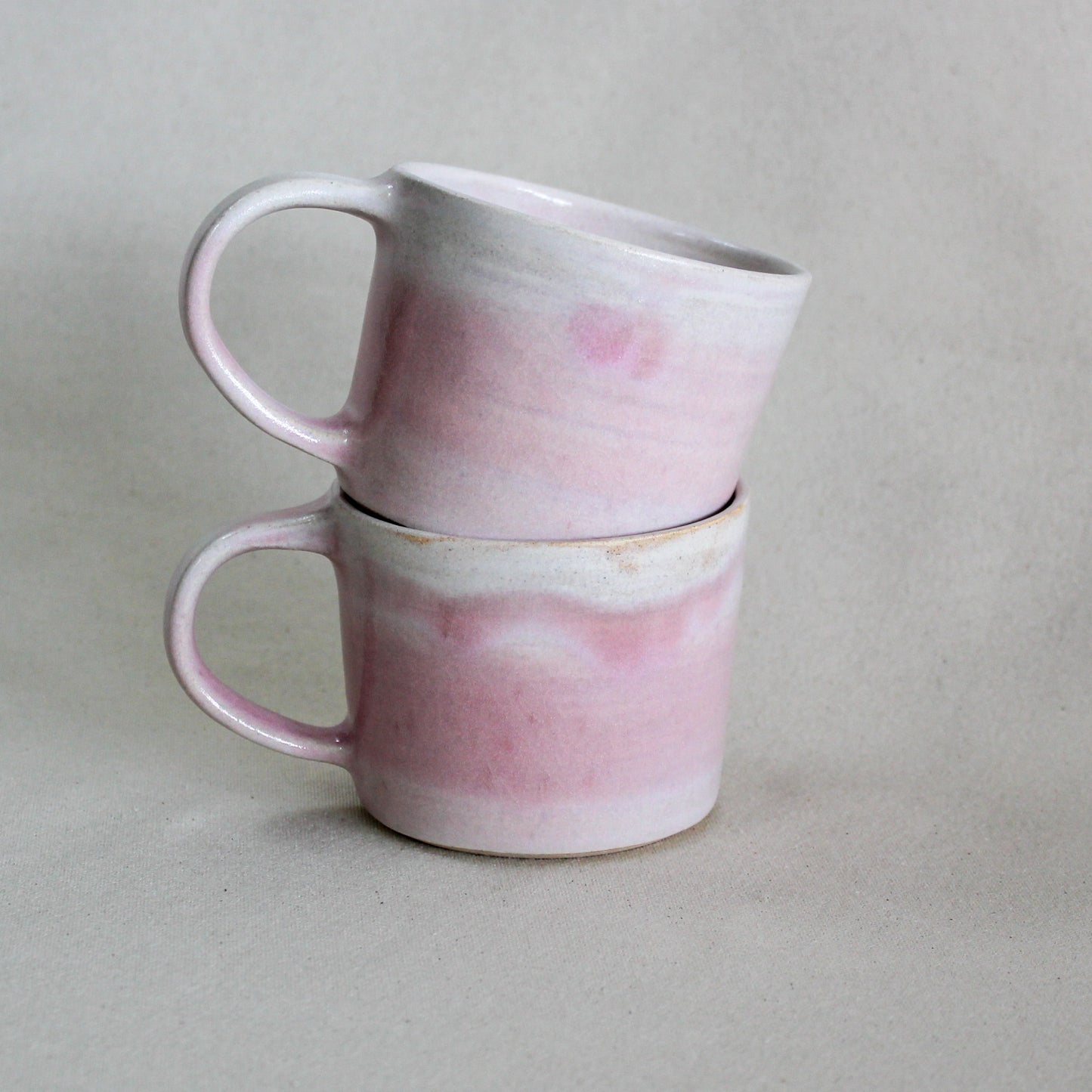 Tasse avec anse - Rose satiné
