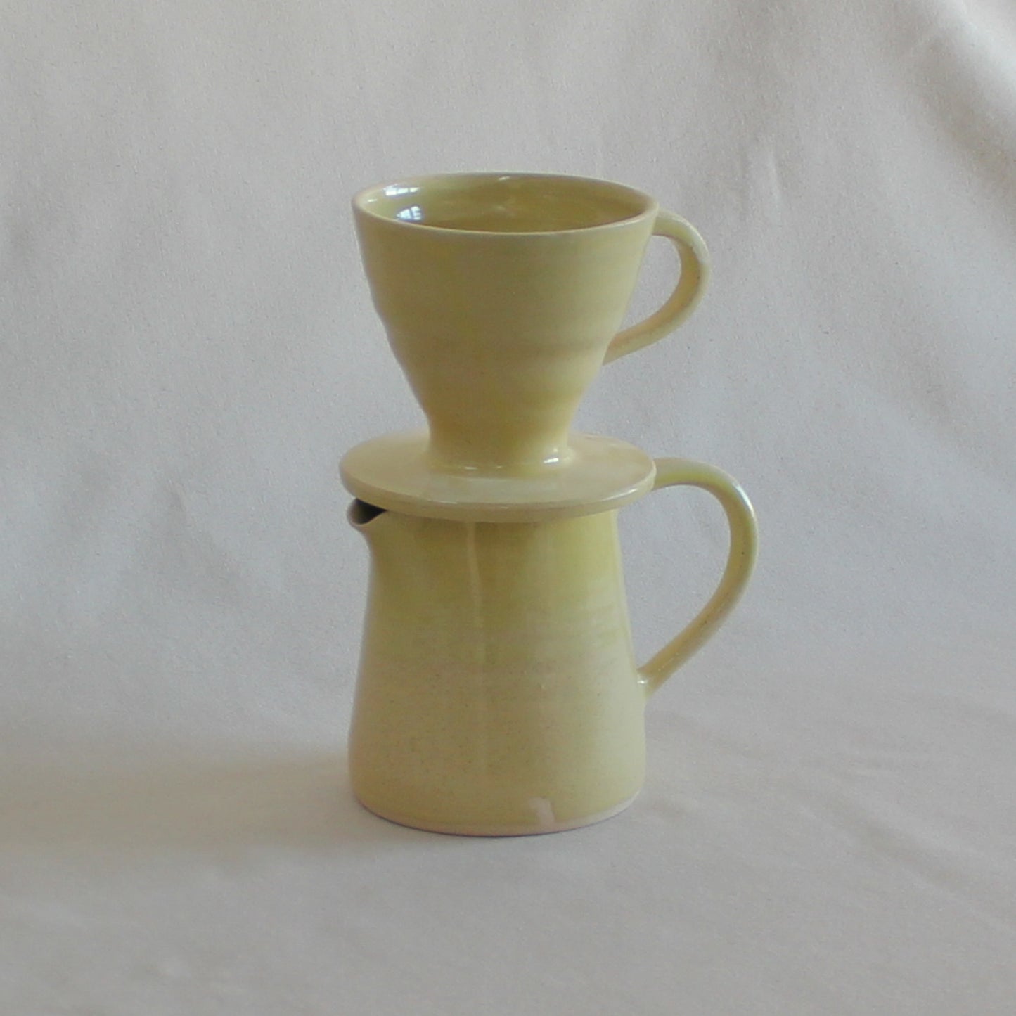 Cafetière et son porte filtre - Jaune