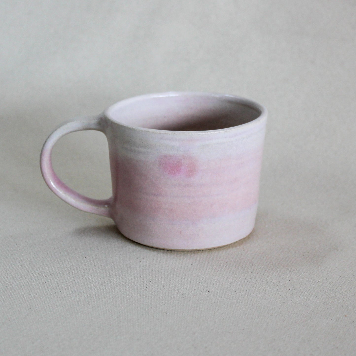 Tasse avec anse - Rose satiné