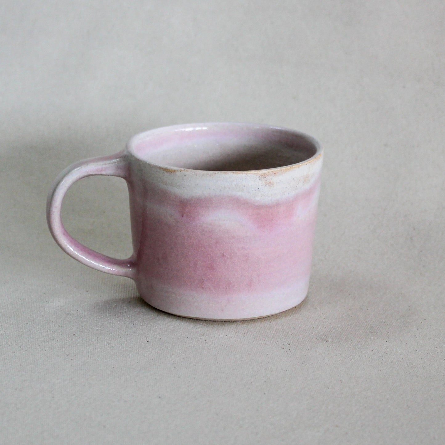 Tasse avec anse - Rose satiné
